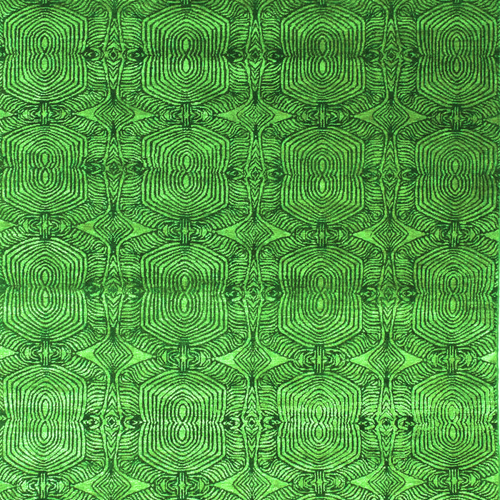 Serging Thickness of Machine Washable Abstract Green Contemporary Area Rugs, wshcon1283grn