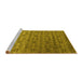 Sideview of Machine Washable Abstract Yellow Contemporary Rug, wshcon1283yw