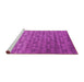 Sideview of Machine Washable Abstract Pink Contemporary Rug, wshcon1283pnk