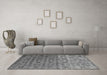 Machine Washable Abstract Gray Contemporary Rug in a Living Room,, wshcon1283gry