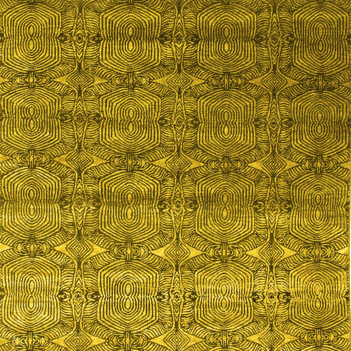 Machine Washable Abstract Yellow Contemporary Rug, wshcon1283yw