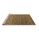 Sideview of Machine Washable Abstract Brown Contemporary Rug, wshcon1283brn