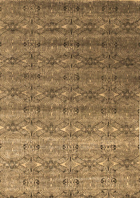 Abstract Brown Contemporary Rug, con1283brn