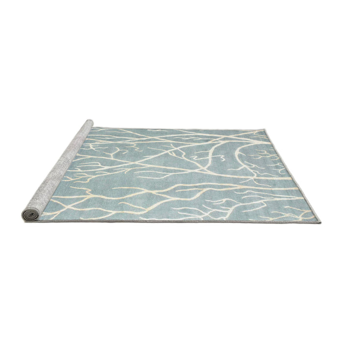 Serging Thickness of Machine Washable Contemporary Light Gray Rug, wshcon1284