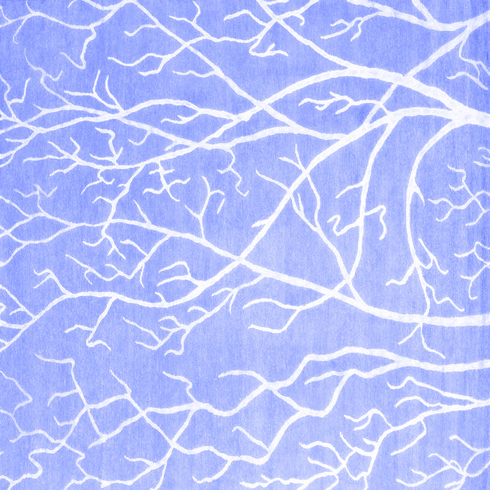 Square Machine Washable Abstract Blue Contemporary Rug, wshcon1284blu