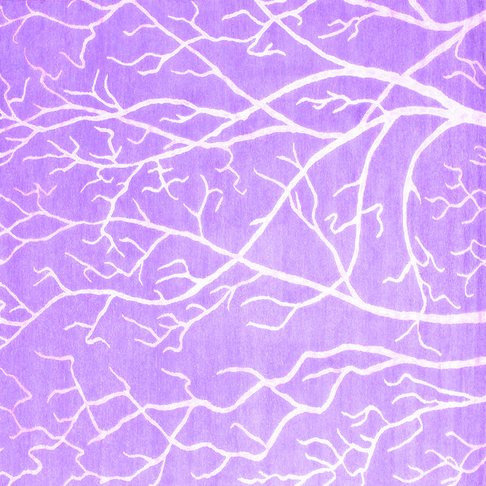 Square Abstract Purple Contemporary Rug, con1284pur