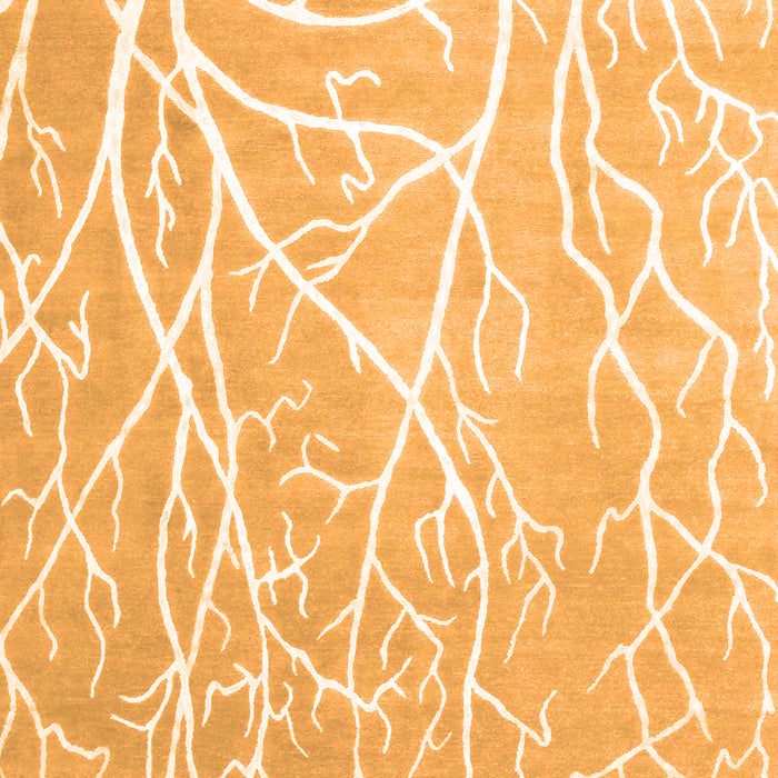 Abstract Orange Contemporary Rug, con1284org