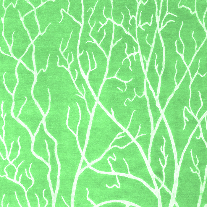 Machine Washable Abstract Emerald Green Contemporary Area Rugs, wshcon1284emgrn