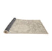 Thickness of Contemporary Tan Brown Solid Rug, con1285