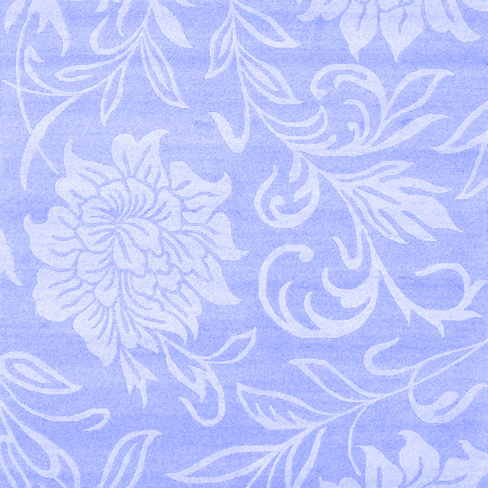 Machine Washable Solid Blue Modern Rug, wshcon1285blu