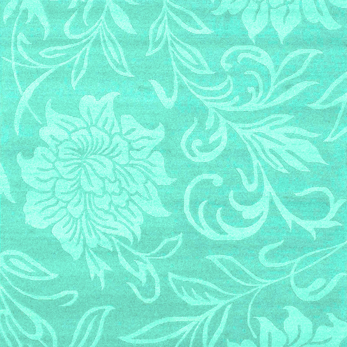 Solid Turquoise Modern Rug, con1285turq