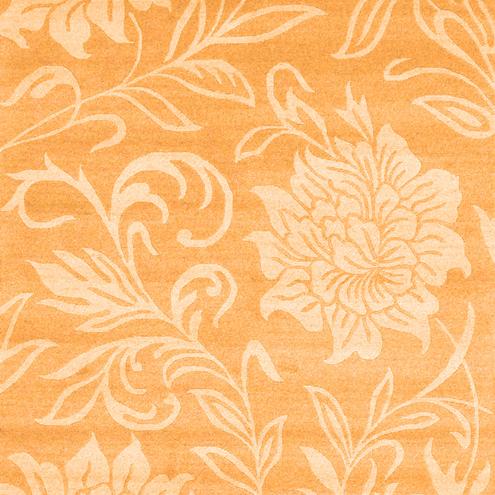 Serging Thickness of Machine Washable Solid Orange Modern Area Rugs, wshcon1285org