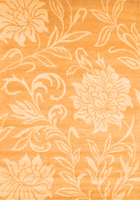 Solid Orange Modern Rug, con1285org