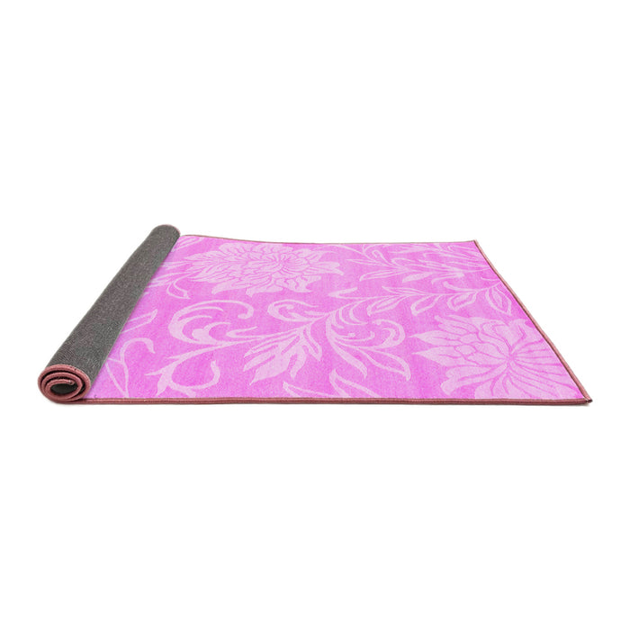 Sideview of Solid Pink Modern Rug, con1285pnk