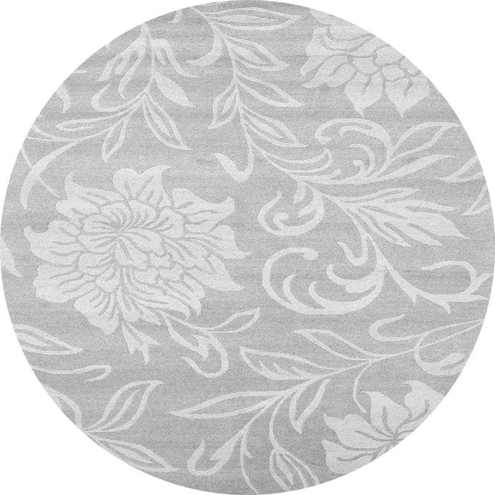 Machine Washable Solid Gray Modern Rug, wshcon1285gry