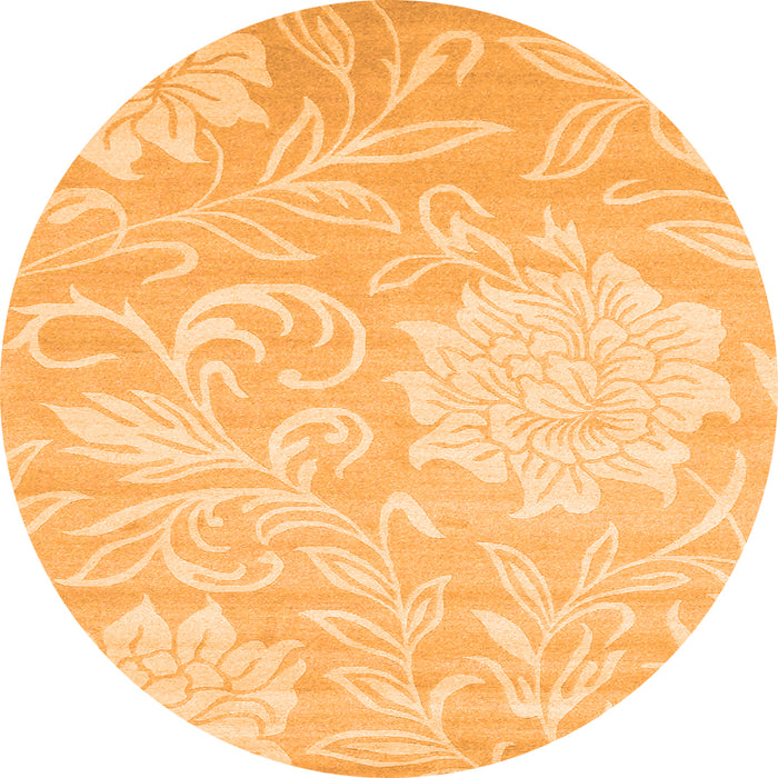 Machine Washable Solid Orange Modern Area Rugs, wshcon1285org