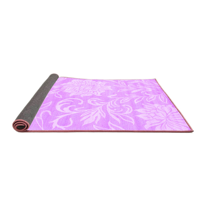 Sideview of Solid Purple Modern Rug, con1285pur