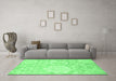 Machine Washable Solid Emerald Green Modern Area Rugs in a Living Room,, wshcon1285emgrn