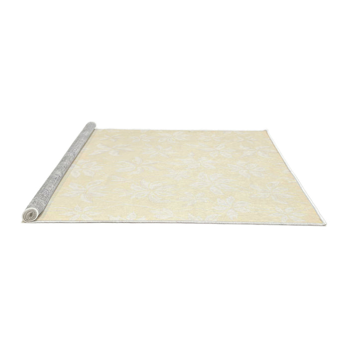 Serging Thickness of Machine Washable Contemporary Parchment Beige Rug, wshcon1286