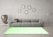 Machine Washable Solid Green Modern Area Rugs in a Living Room,, wshcon1286grn