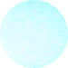 Round Solid Light Blue Modern Rug, con1286lblu