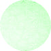 Round Solid Emerald Green Modern Rug, con1286emgrn