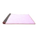 Sideview of Solid Purple Modern Rug, con1286pur