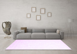 Machine Washable Solid Purple Modern Area Rugs in a Living Room, wshcon1286pur