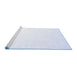 Sideview of Machine Washable Solid Blue Modern Rug, wshcon1286blu