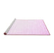 Sideview of Machine Washable Solid Pink Modern Rug, wshcon1286pnk