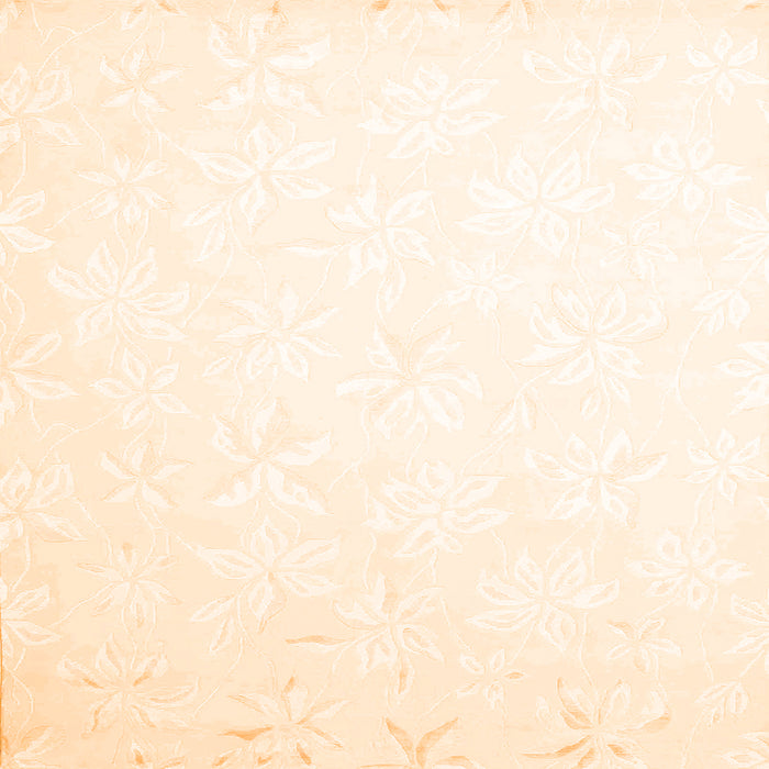 Round Machine Washable Solid Orange Modern Area Rugs, wshcon1286org