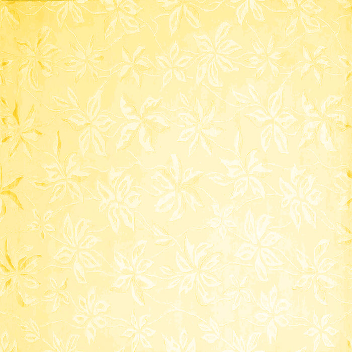 Square Machine Washable Solid Yellow Modern Rug, wshcon1286yw