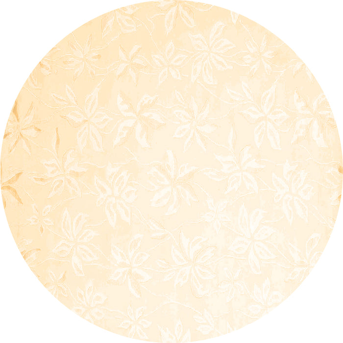 Round Solid Brown Modern Rug, con1286brn