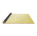 Sideview of Solid Yellow Modern Rug, con1286yw