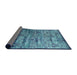 Thickness of Contemporary Blue Modern Rug, con1287