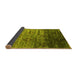 Sideview of Abstract Yellow Contemporary Rug, con1287yw