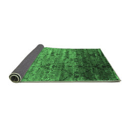 Sideview of Abstract Emerald Green Contemporary Rug, con1287emgrn
