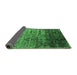 Sideview of Abstract Emerald Green Contemporary Rug, con1287emgrn