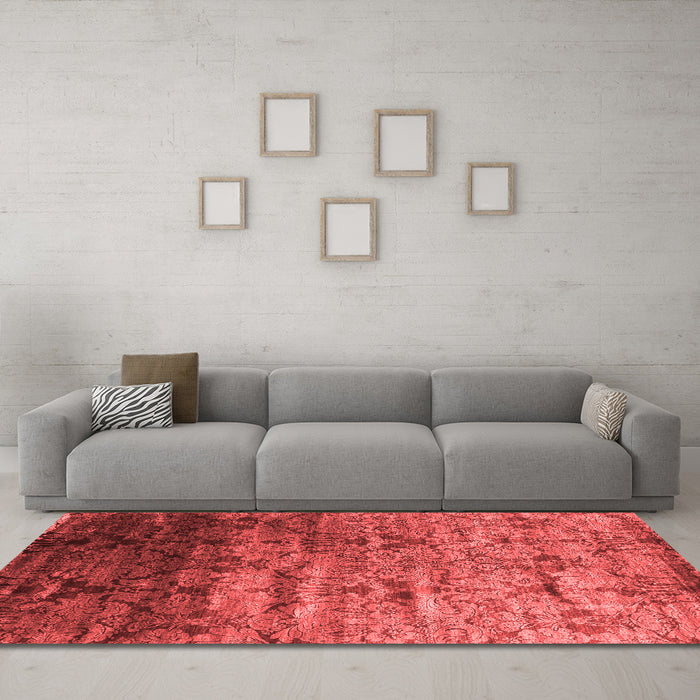 Contemporary Red Washable Rugs