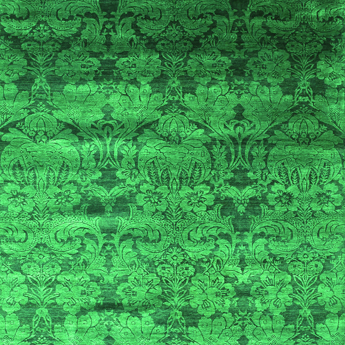 Abstract Green Contemporary Rug, con1287grn