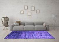 Machine Washable Abstract Purple Contemporary Rug, wshcon1287pur