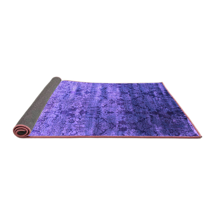 Sideview of Abstract Purple Contemporary Rug, con1287pur