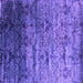 Square Abstract Purple Contemporary Rug, con1287pur