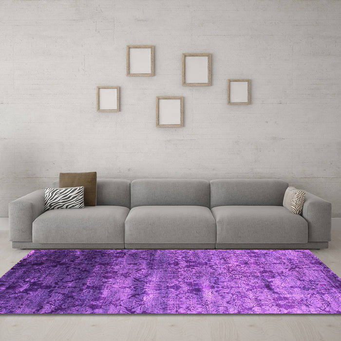 Machine Washable Abstract Pink Contemporary Rug in a Living Room, wshcon1287pnk