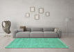 Machine Washable Abstract Turquoise Contemporary Area Rugs in a Living Room,, wshcon1288turq