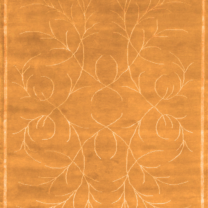 Serging Thickness of Machine Washable Abstract Orange Contemporary Area Rugs, wshcon1288org