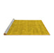 Sideview of Machine Washable Abstract Yellow Contemporary Rug, wshcon1288yw