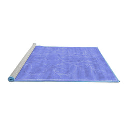 Sideview of Machine Washable Abstract Blue Contemporary Rug, wshcon1288blu