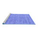 Sideview of Machine Washable Abstract Blue Contemporary Rug, wshcon1288blu