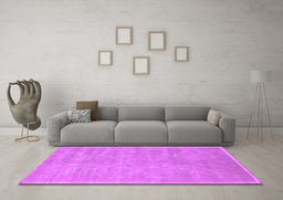 Machine Washable Abstract Purple Contemporary Area Rugs in a Living Room, wshcon1288pur